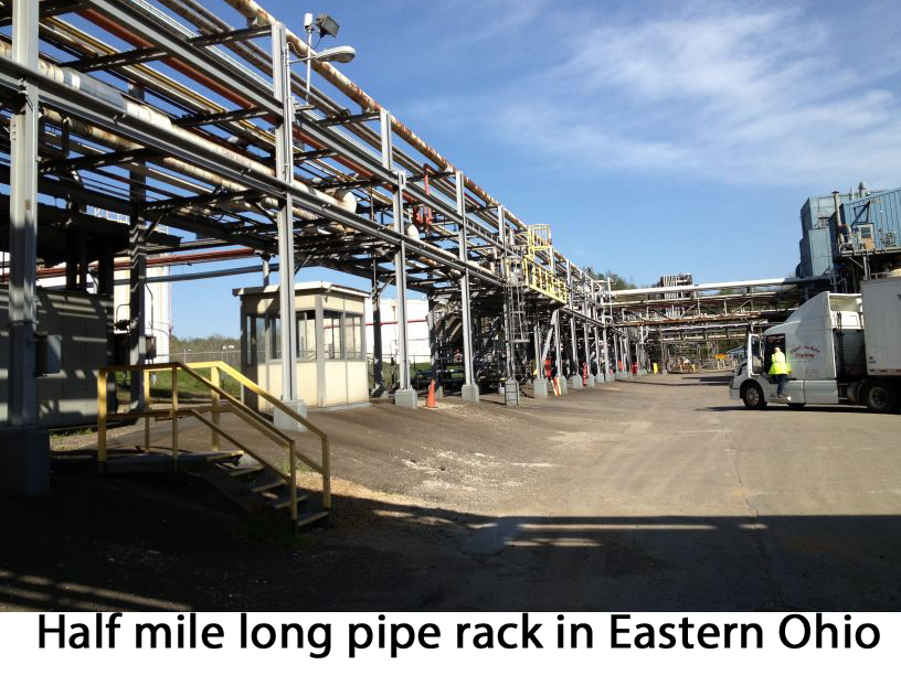 industrial piping rack photo