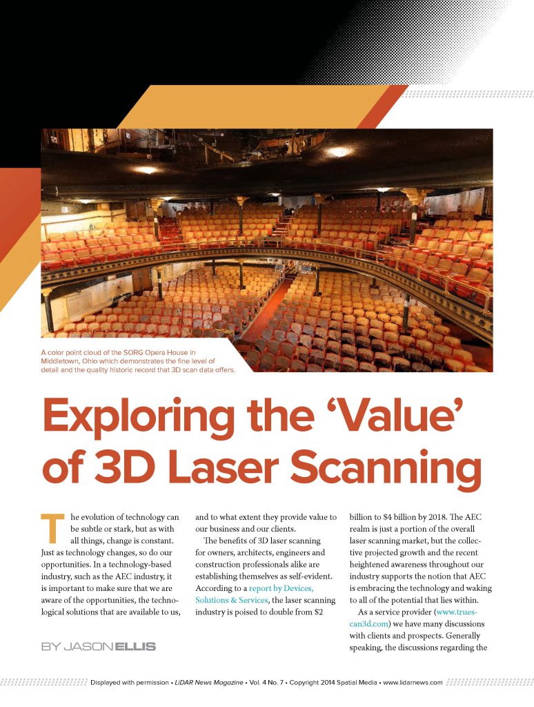 Truescan3D Laser Scannng LiDAR News Article